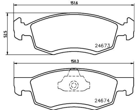 Bromsbeläggssats, skivbroms 8DB 355 013-951 Hella, bild 4
