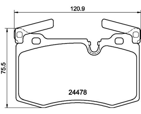 Bromsbeläggssats, skivbroms 8DB 355 014-111 Hella, bild 4