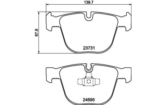 Bromsbeläggssats, skivbroms 8DB 355 014-141 Hella, bild 4