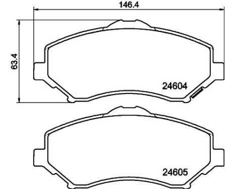 Bromsbeläggssats, skivbroms 8DB 355 014-231 Hella, bild 4