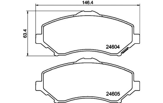Bromsbeläggssats, skivbroms 8DB 355 014-231 Hella, bild 4
