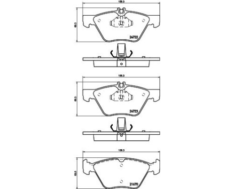 Bromsbeläggssats, skivbroms 8DB 355 014-291 Hella, bild 4
