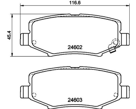 Bromsbeläggssats, skivbroms 8DB 355 014-381 Hella, bild 4
