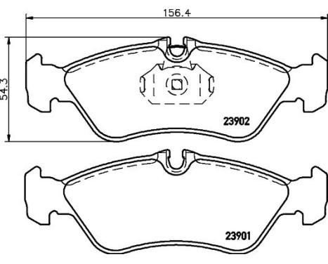 Bromsbeläggssats, skivbroms 8DB 355 014-401 Hella, bild 3