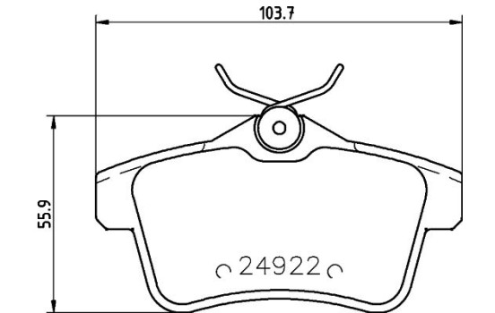 Bromsbeläggssats, skivbroms 8DB 355 014-531 Hella, bild 4