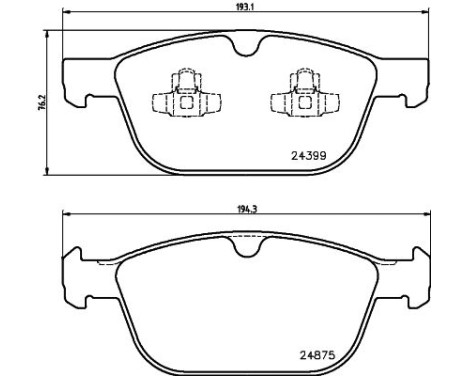 Bromsbeläggssats, skivbroms 8DB 355 014-541 Hella, bild 3