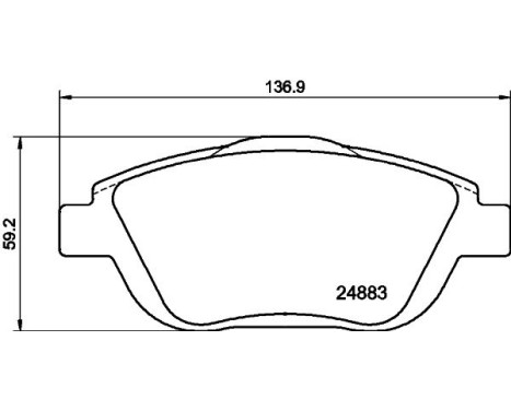 Bromsbeläggssats, skivbroms 8DB 355 014-551 Hella, bild 4