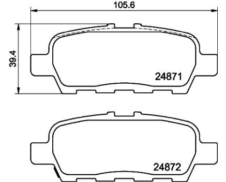 Bromsbeläggssats, skivbroms 8DB 355 014-561 Hella, bild 4