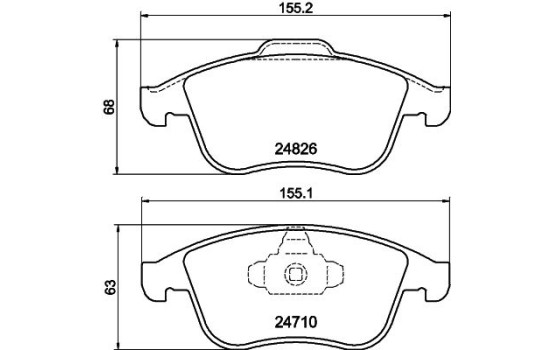 Bromsbeläggssats, skivbroms 8DB 355 014-591 Hella, bild 4