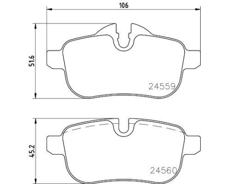 Bromsbeläggssats, skivbroms 8DB 355 014-621 Hella, bild 4
