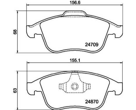 Bromsbeläggssats, skivbroms 8DB 355 014-801 Hella, bild 4