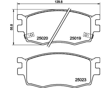 Bromsbeläggssats, skivbroms 8DB 355 014-921 Hella Pagid GmbH