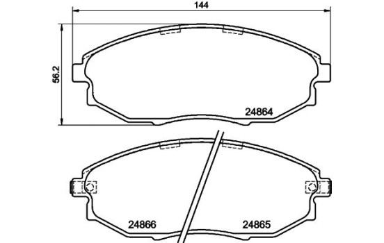 Bromsbeläggssats, skivbroms 8DB 355 014-931 Hella, bild 4