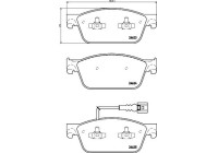 Bromsbeläggssats, skivbroms 8DB 355 014-981 Hella