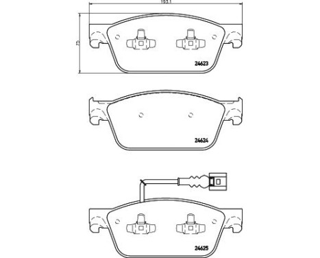 Bromsbeläggssats, skivbroms 8DB 355 014-981 Hella, bild 4