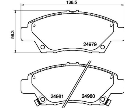 Bromsbeläggssats, skivbroms 8DB 355 015-001 Hella, bild 4