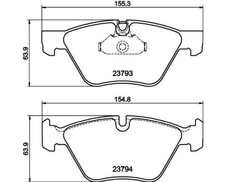 Bromsbeläggssats, skivbroms 8DB 355 015-031 Hella, bild 4