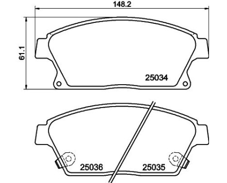 Bromsbeläggssats, skivbroms 8DB 355 015-241 Hella, bild 4