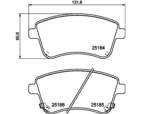 Bromsbeläggssats, skivbroms 8DB 355 015-331 Hella, bild 4