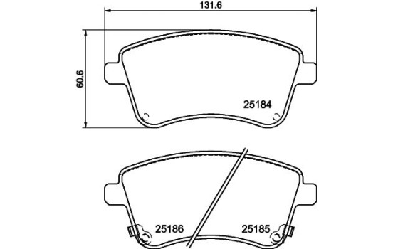 Bromsbeläggssats, skivbroms 8DB 355 015-331 Hella, bild 4