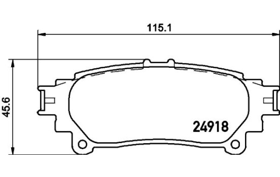 Bromsbeläggssats, skivbroms 8DB 355 015-371 Hella, bild 4