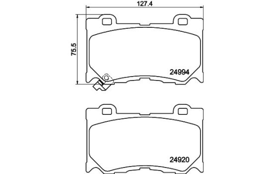 Bromsbeläggssats, skivbroms 8DB 355 015-411 Hella, bild 4