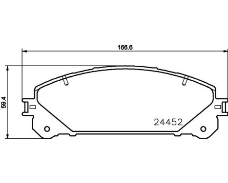 Bromsbeläggssats, skivbroms 8DB 355 015-461 Hella, bild 4