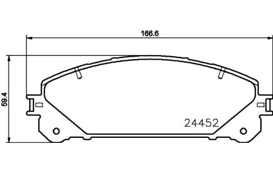 Bromsbeläggssats, skivbroms 8DB 355 015-461 Hella, bild 4