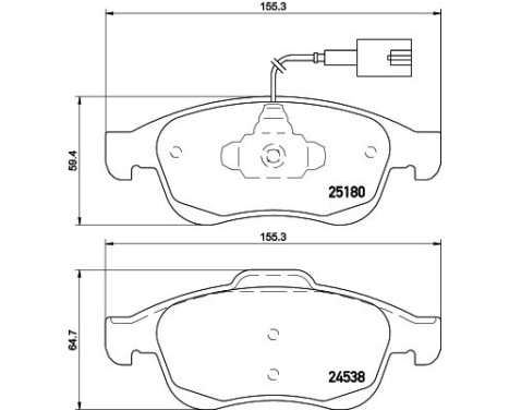 Bromsbeläggssats, skivbroms 8DB 355 015-521 Hella, bild 4