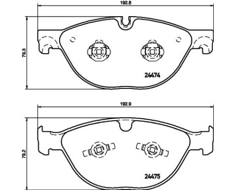 Bromsbeläggssats, skivbroms 8DB 355 015-701 Hella, bild 4