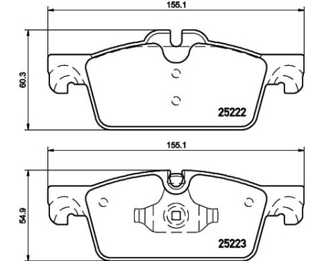 Bromsbeläggssats, skivbroms 8DB 355 015-711 Hella, bild 4