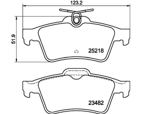 Bromsbeläggssats, skivbroms 8DB 355 015-741 Hella, bild 4