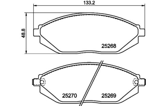 Bromsbeläggssats, skivbroms 8DB 355 015-771 Hella, bild 4