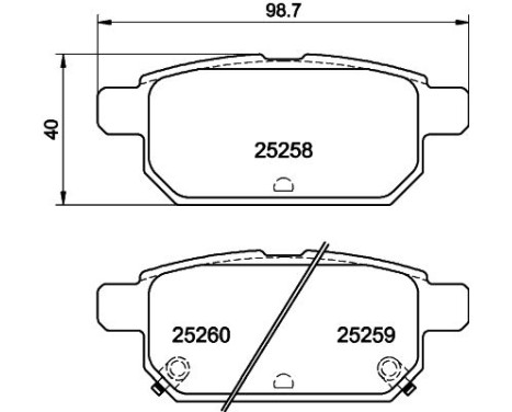 Bromsbeläggssats, skivbroms 8DB 355 015-871 Hella, bild 4