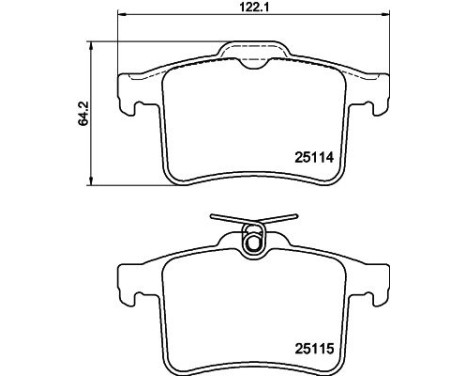 Bromsbeläggssats, skivbroms 8DB 355 015-901 Hella, bild 3