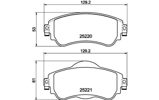 Bromsbeläggssats, skivbroms 8DB 355 015-931 Hella, bild 4