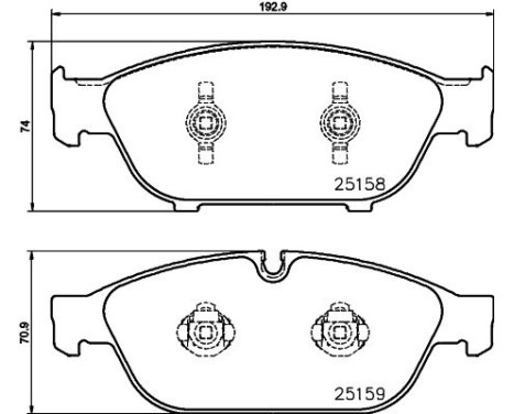 Bromsbeläggssats, skivbroms 8DB 355 016-031 Hella, bild 4