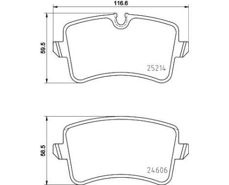 Bromsbeläggssats, skivbroms 8DB 355 016-061 Hella, bild 4