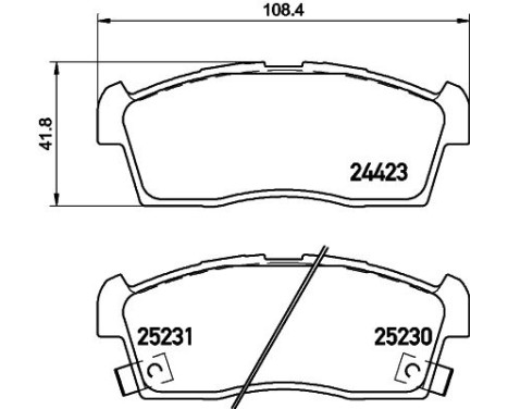 Bromsbeläggssats, skivbroms 8DB 355 016-111 Hella, bild 4