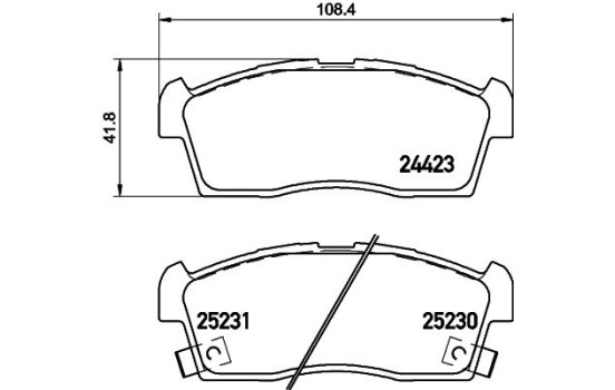 Bromsbeläggssats, skivbroms 8DB 355 016-111 Hella, bild 4