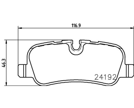 Bromsbeläggssats, skivbroms 8DB 355 016-181 Hella, bild 4