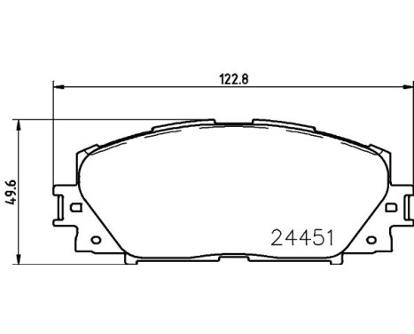 Bromsbeläggssats, skivbroms 8DB 355 016-191 Hella, bild 4