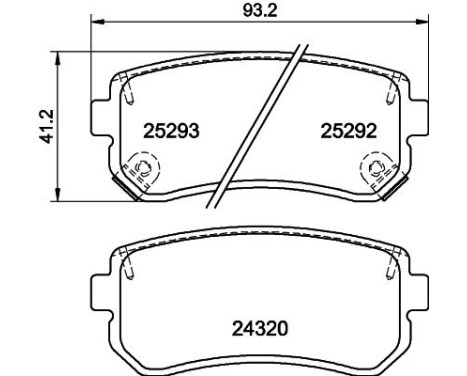 Bromsbeläggssats, skivbroms 8DB 355 016-221 Hella Pagid GmbH