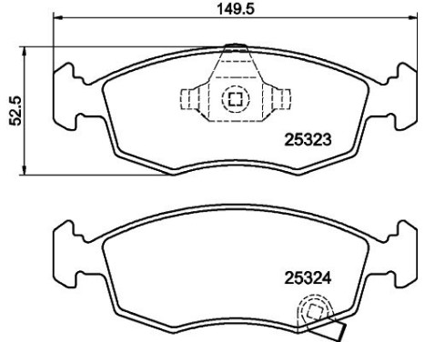 Bromsbeläggssats, skivbroms 8DB 355 016-231 Hella, bild 4
