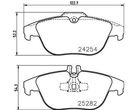 Bromsbeläggssats, skivbroms 8DB 355 016-281 Hella, bild 4