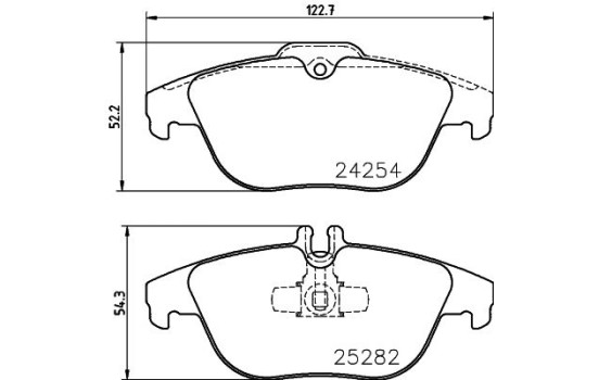 Bromsbeläggssats, skivbroms 8DB 355 016-281 Hella, bild 4