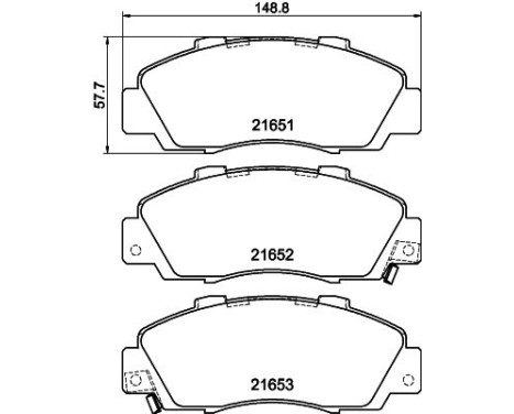 Bromsbeläggssats, skivbroms 8DB 355 016-441 Hella, bild 4