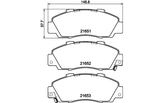 Bromsbeläggssats, skivbroms 8DB 355 016-441 Hella, bild 4