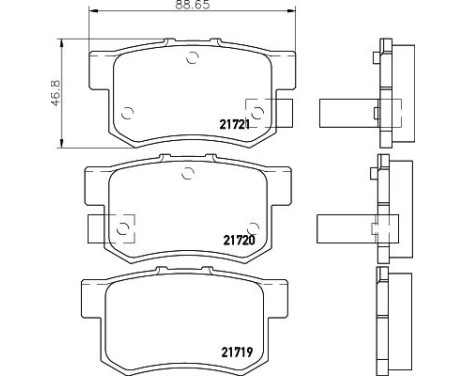 Bromsbeläggssats, skivbroms 8DB 355 016-451 Hella, bild 4