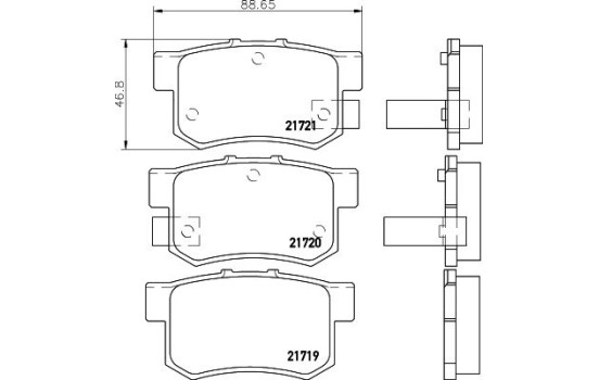 Bromsbeläggssats, skivbroms 8DB 355 016-451 Hella, bild 4